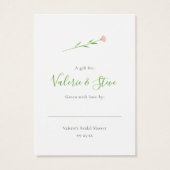 ワイルドフラワーガーデンノーラップシャワー表示ギフトラベル (裏面)