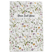 ワイルドフラワーガーデンパターンカスタム抱き枕 ミディアムペーパーバッグ (正面)