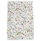ワイルドフラワーガーデンパターンカスタム抱き枕 ミディアムペーパーバッグ (裏面)