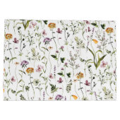 ワイルドフラワーガーデンパターンカスタム抱き枕 ラージペーパーバッグ (裏面)