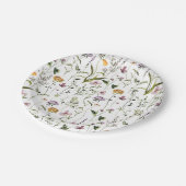 ワイルドフラワーガーデンパターン ペーパープレート (アングル)