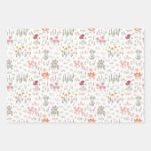 ワイルドフラワーガーデンパターン ラッピングペーパーシート (正面2)