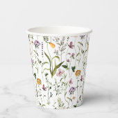 ワイルドフラワーガーデンパターン 紙コップ (裏面)