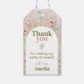 ワイルドフラワーガーデンパーティーサンキューメッセージカード ギフトタグ (正面)