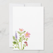 ワイルドフラワーガーデンパーティーベビーシャワー 招待状 (裏面)