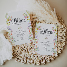 ワイルドフラワーガーデンパーティー誕生日水彩