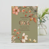 ワイルドフラワーガーデンパーティー1st Birthday 招待状 (スタンド正面)