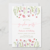 ワイルドフラワーガーデンパーティー1st Birthday 招待状 (正面)