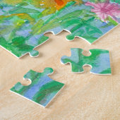 ワイルドフラワーガーデンビーバルムメキシコハット花 ジグソーパズル (側面)