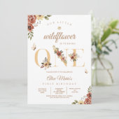 ワイルドフラワーガーデンファースト誕生日 招待状 (スタンド正面)