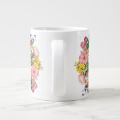 ワイルドフラワーガーデンフローラバーストインスパイア自然 ジャンボコーヒーマグカップ (裏面)