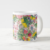 ワイルドフラワーガーデンフローラバーストインスパイア自然 ジャンボコーヒーマグカップ (正面右)