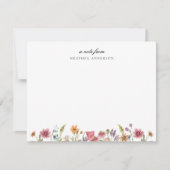 ワイルドフラワーガーデンフローラパーソナライズされた文具 ノートカード (正面)