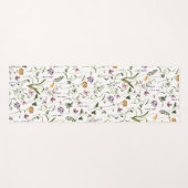 ワイルドフラワーガーデンフローラルパターン ヨガマット (正面(横))