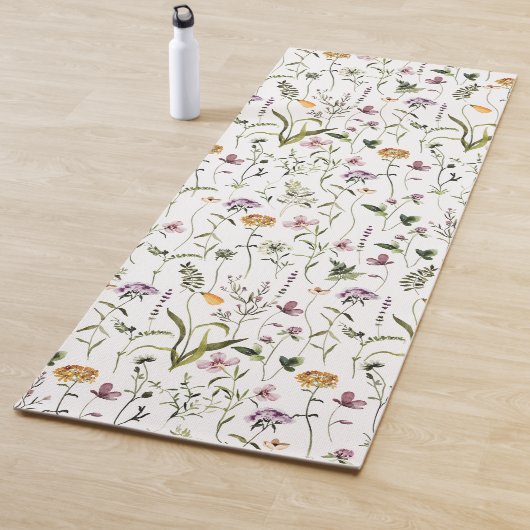 ワイルドフラワーガーデンフローラルパターン ヨガマット (インサイチュ)
