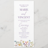 ワイルドフラワーガーデンフローラ野生結婚の花 プログラム (正面)