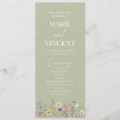 ワイルドフラワーガーデンフローラ野生結婚の花 プログラム (正面)