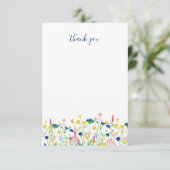 ワイルドフラワーガーデンブライダルシャワーありがとう サンキューカード (スタンド正面)