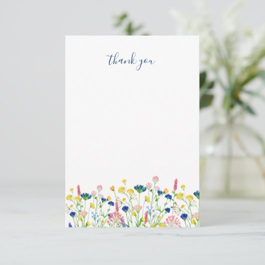 ワイルドフラワーガーデンブライダルシャワーありがとう サンキューカード (スタンド正面)