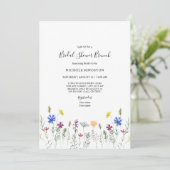 ワイルドフラワーガーデンブライダルシャワーブランチ招待状 招待状 (スタンド正面)