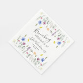 ワイルドフラワーガーデンブライダルシャワーブランチ スタンダードランチョンナプキン (角)