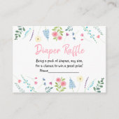 ワイルドフラワーガーデンベイビーシャワーオムツラッフル エンクロージャーカード (正面)