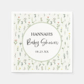 ワイルドフラワーガーデンベビーシャワー | ガーデンパーティー スタンダードカクテルナプキン (正面)