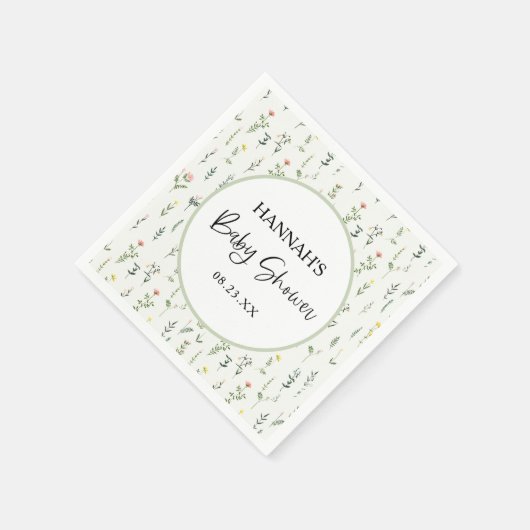 ワイルドフラワーガーデンベビーシャワー | ガーデンパーティー スタンダードカクテルナプキン (角)