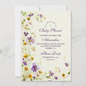 ワイルドフラワーガーデンベビーシャワー 招待状 (正面)