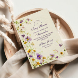 ワイルドフラワーガーデンベビーシャワー 招待状