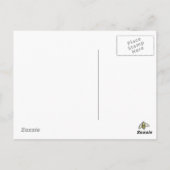 ワイルドフラワーガーデンボタニカルウォーター色のアートハチ ポストカード (裏面)