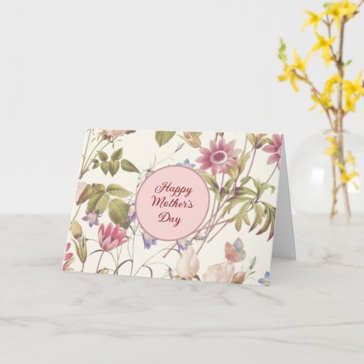 ワイルドフラワーガーデンマザーズデイカード カード (黄色い花)