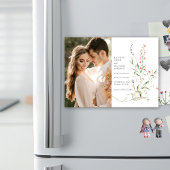 ワイルドフラワーガーデンモダンフローラ日付を保存 マグネット招待状