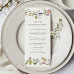ワイルドフラワーガーデンリースグリーン結婚リーズ メニュー<br><div class="desc">Wildflower Garden Greeneryのメニューエレガントで披露宴を高結婚める。繊細なワイルドフラワーのイラストと緑豊かな緑を備えた、このデザインは、あなたのテーブルエスケープに新鮮でロマンチックなtouchをもたらす。庭園、素朴、自然の結婚式に最適インスパイアで、レイアウトで料理の選択を美しく示エレガントす。お客カスタマイズ様に対する記念品を作成するためパーソナライズされたのメニュー詳細特別スタイリッシュな魅力的日に加えて！</div>