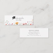 ワイルドフラワーガーデン卒業名カード スキニー名刺 (正面/裏面)