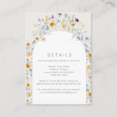 ワイルドフラワーガーデン春サマー結婚ズ エンクロージャーカード (正面)