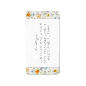 ワイルドフラワーガーデン春サマー結婚ズ ラベル (正面)