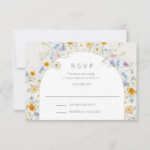 ワイルドフラワーガーデン春サマー結婚ズ 出欠カード (正面)