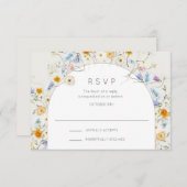 ワイルドフラワーガーデン春サマー結婚ズ 出欠カード (正面/裏面)