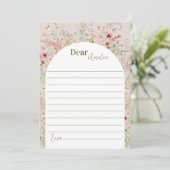 ワイルドフラワーガーデン時間カプセルノートメッセージカード サンキューカード (スタンド正面)