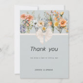 ワイルドフラワーガーデン植物学フローラありがとう 招待状 (正面)