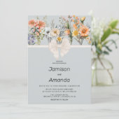 ワイルドフラワーガーデン植物性結婚フローラ 招待状 (スタンド正面)