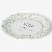 ワイルドフラワーガーデン第1誕生日紙プレート ペーパープレート (アングル)