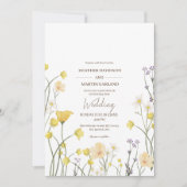 ワイルドフラワーガーデン素朴ボ結婚タニズ 招待状 (正面)