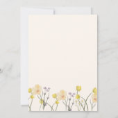 ワイルドフラワーガーデン素朴ボ結婚タニズ 招待状 (裏面)