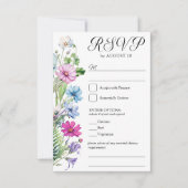 ワイルドフラワーガーデン結婚フローラとエンツリーオプション 出欠カード (正面)