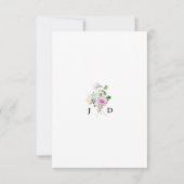 ワイルドフラワーガーデン結婚フローラとエンツリーオプション 出欠カード (裏面)