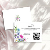 ワイルドフラワーガーデン結婚フローラのウェブサイトQRコード エンクロージャーカード