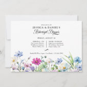 ワイルドフラワーガーデン結婚フローラのリハーサルディナー 招待状 (正面)