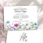 ワイルドフラワーガーデン結婚フローラのリハーサルディナー 招待状